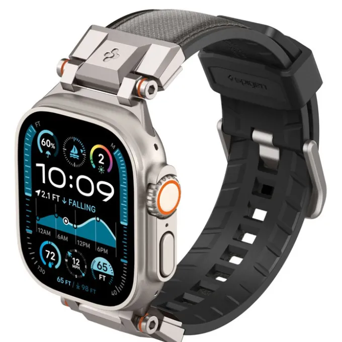 PASEK SPIGEN APPLE WATCH 6 / 7 / 8 / 9 / 10 / SE / ULTRA 1 / 2 (44 / 45 / 46 / 49 MM) DURAPRO ARMOR SZARY