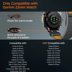 PASEK SPIGEN ATHLEX AIR GARMIN QUICKFIT 22 MM ACTIVE BLACK/ORANGE