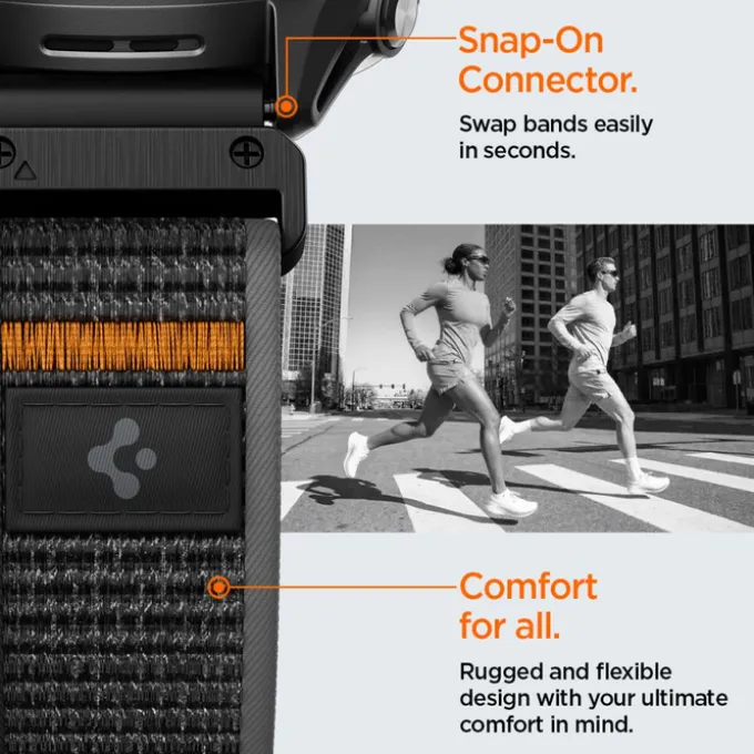 PASEK SPIGEN ATHLEX AIR GARMIN QUICKFIT 22 MM ACTIVE BLACK/ORANGE