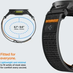 PASEK SPIGEN ATHLEX AIR GARMIN QUICKFIT 22 MM ACTIVE BLACK/ORANGE