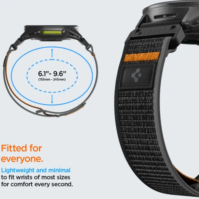 PASEK SPIGEN ATHLEX AIR GARMIN QUICKFIT 22 MM ACTIVE BLACK/ORANGE