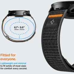 PASEK SPIGEN ATHLEX AIR GARMIN QUICK RELEASE 22 MM ACTIVE BLACK/ORANGE