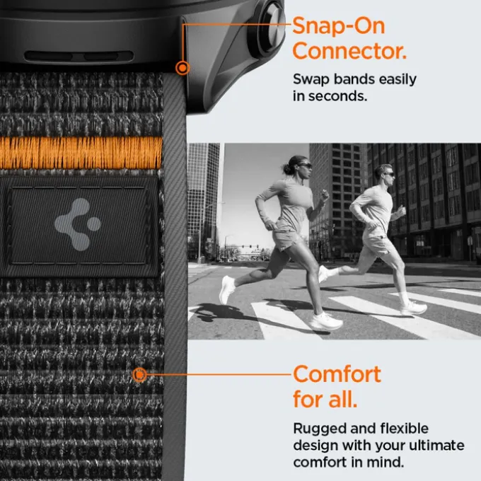 PASEK SPIGEN ATHLEX AIR GARMIN QUICK RELEASE 22 MM ACTIVE BLACK/ORANGE