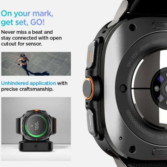PASEK SPIGEN FIT LITE SAMSUNG GALAXY WATCH ULTRA (47 MM) BLACK