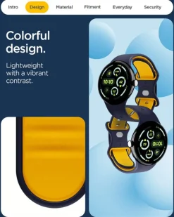 PASEK SPIGEN GOOGLE PIXEL WATCH 4 3 2 1 41MM NANO POP BAND BLUEBERRY NAVY