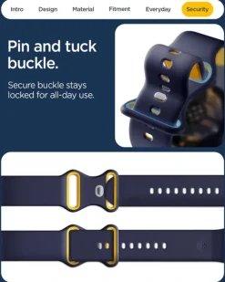 PASEK SPIGEN GOOGLE PIXEL WATCH 4/3 45MM NANO POP BAND BLUEBERRY NAVY