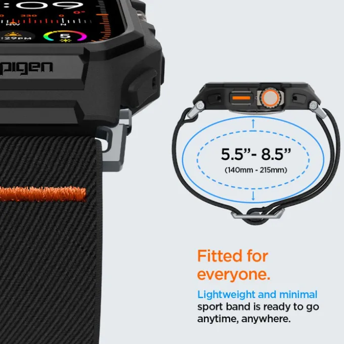 Pasek SPIGEN LITE FIT ”PRO” APPLE WATCH ULTRA 1 / 2 (49 MM) MATTE BLACK
