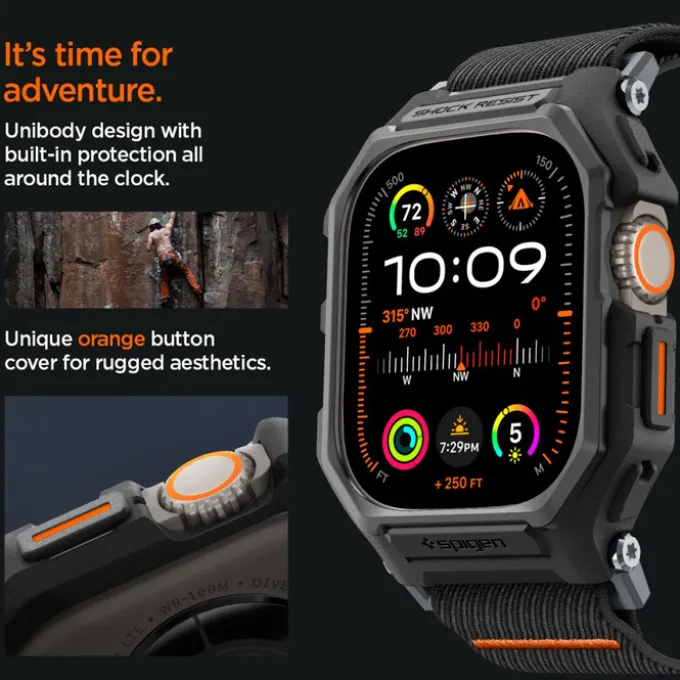 Pasek SPIGEN LITE FIT ”PRO” APPLE WATCH ULTRA 1 / 2 (49 MM) MATTE BLACK