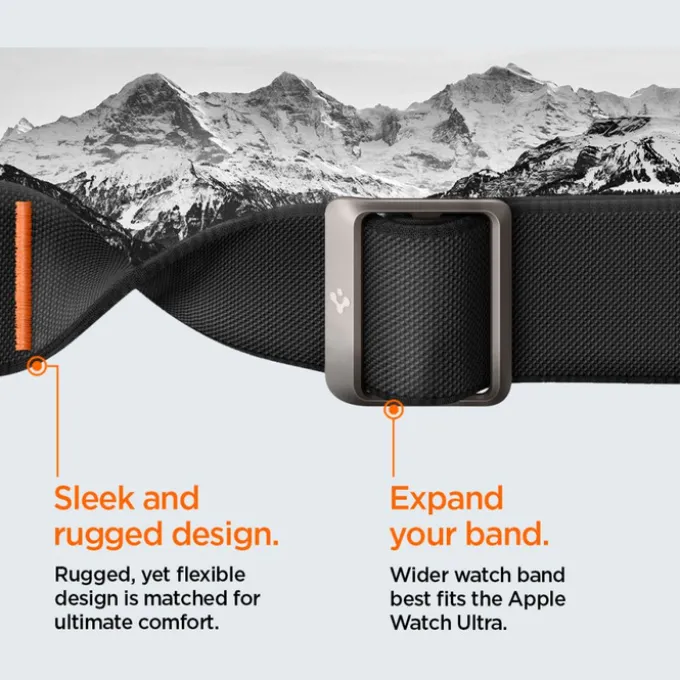 Pasek SPIGEN LITE FIT ”PRO” APPLE WATCH ULTRA 1 / 2 (49 MM) MATTE BLACK