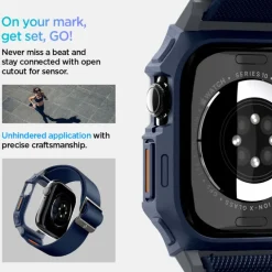 PASEK SPIGEN LITE FIT ”PRO” APPLE WATCH 10 (46 MM) NAVY BLUE