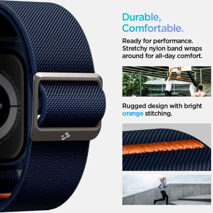 PASEK SPIGEN LITE FIT ”PRO” APPLE WATCH 10 (46 MM) NAVY BLUE