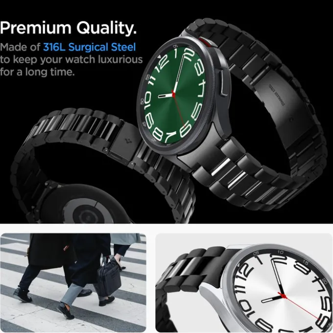 Pasek Spigen Modern Fit Band Samsung Galaxy Watch 6 Classic (47 Mm) Black Case