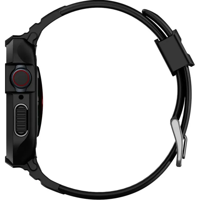 Pasek Spigen Rugged Armor Pro Apple Watch 9 8 7 SE 2022 38mm 40mm 41mm Czarny