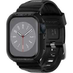 Pasek Spigen Rugged Armor Pro Apple Watch 9 8 7 SE 2022 38mm 40mm 41mm Czarny