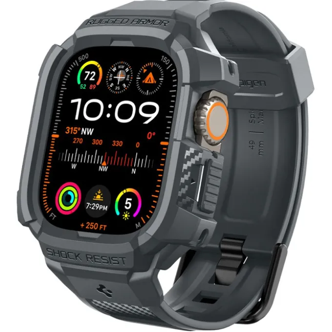 Pasek Spigen Rugged Armor ”pro” Apple Watch Ultra 1 / 2 (49 Mm) Dark Grey
