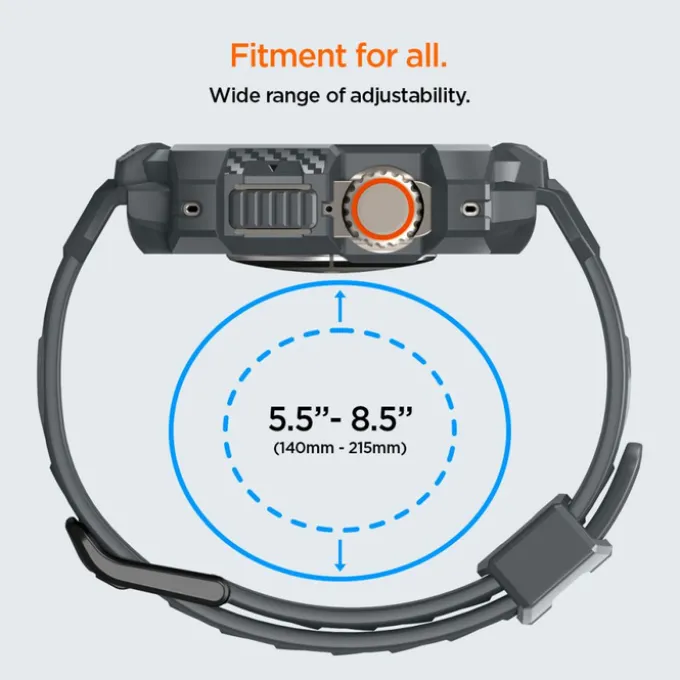 Pasek Spigen Rugged Armor ”pro” Apple Watch Ultra 1 / 2 (49 Mm) Dark Grey