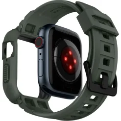 Pasek SPIGEN Rugged Armor Pro Apple Watch 9 8 7 6 5 4 SE 2022 45mm 44mm Military Green