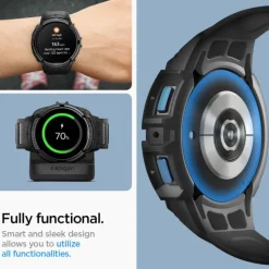 Pasek Spigen Rugged Armor ”pro” Galaxy Watch 6 (44 MM) Black Case