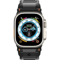 Pasek Spigen Rugged Ultra Band Apple Watch 4 / 5 / 6 / 7 / 8 / 9 / Se / Ultra 1 / 2 (42 / 44 / 45 / 49 Mm) Matte Black