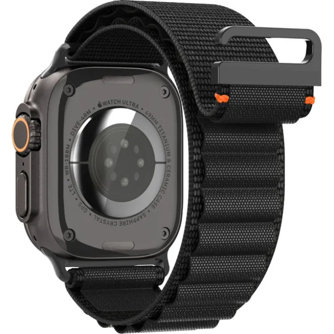 PASEK SPIGEN WBF1 BAND APPLE WATCH 6 / 7 / 8 / 9 / 10 / SE / ULTRA 1 / 2 (44 / 45 / 46 / 49 MM) BLACK
