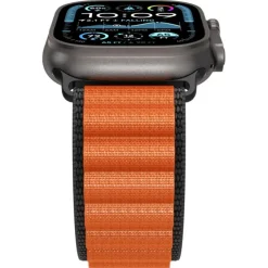 PASEK SPIGEN WBF1 BAND APPLE WATCH 6 / 7 / 8 / 9 / 10 / SE / ULTRA 1 / 2 (44 / 45 / 46 / 49 MM) BLACK/ORANGE