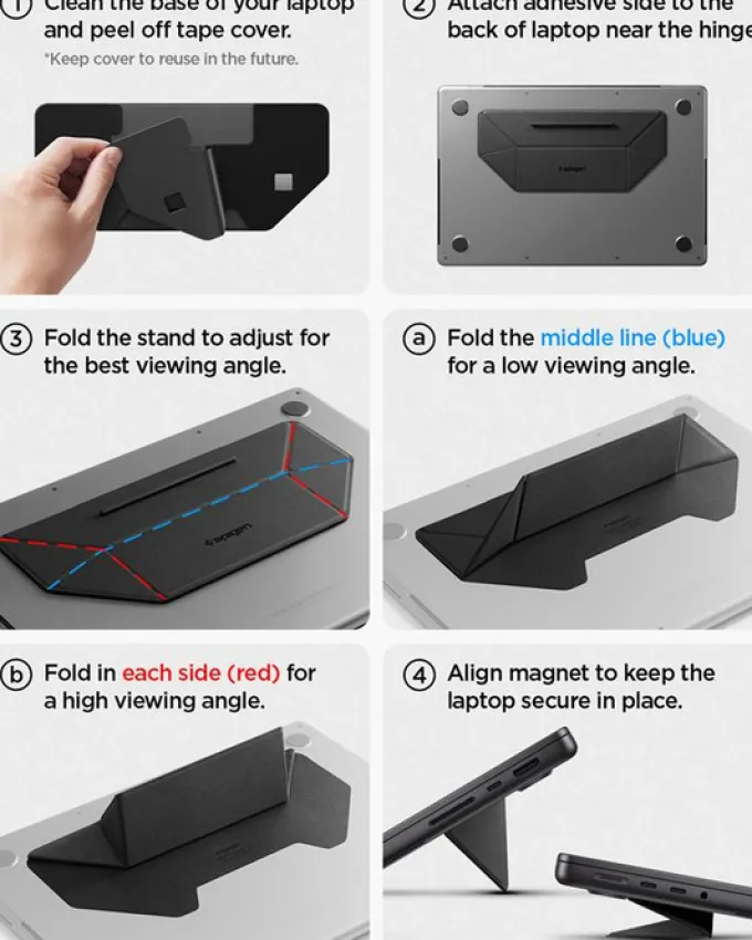 PODSTAWKA POD LAPTOPA SPIGEN SLIMFOLD DO 16 CALI LD201-S3 CZARNA