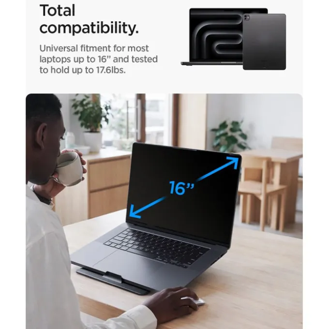 PODSTAWKA SPIGEN LD201-S8 SLIMFOLD LAPTOP & TABLET STAND SPACE GREY