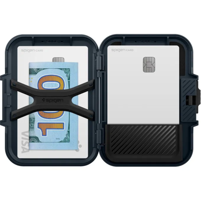 PORTFEL MAGASEF SPIGEN LOCK FIT UNIWERSALNY CARD HOLDER GRANATOWY
