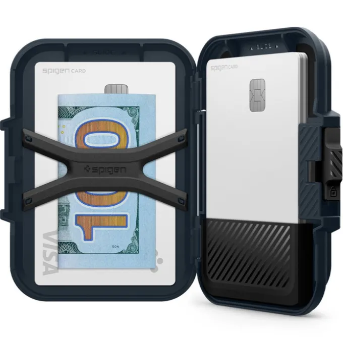 PORTFEL MAGASEF SPIGEN LOCK FIT UNIWERSALNY CARD HOLDER GRANATOWY