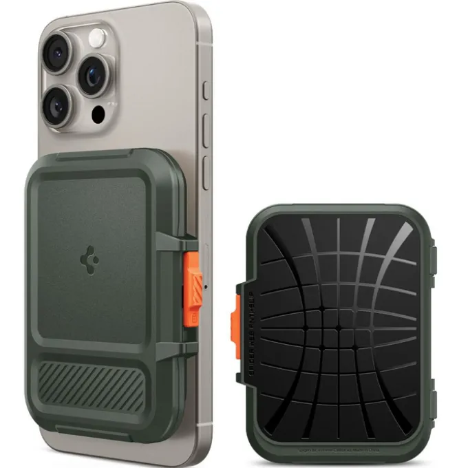 PORTFEL MAGASEF SPIGEN LOCK FIT UNIWERSALNY CARD HOLDER KHAKI ZIELONY