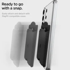 PORTFEL MAGSAFE SPIGEN GALAXY S URBAN FIT MAGNETIC CARD HOLDER CZARNY