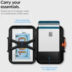 PORTFEL MAGSAFE SPIGEN LOCK FIT UNIWERSALNY CARD HOLDER CZARNY