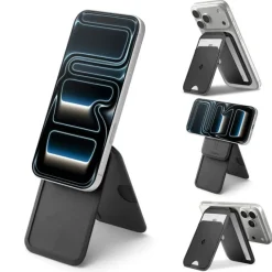 PORTFEL MAGSAFE SPIGEN S314-2 SLIM FOLD UNIWERSALNY CARD HOLDER CZARNY