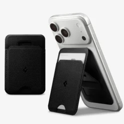 PORTFEL MAGSAFE SPIGEN S314-1 SLIM FOLD UNIWERSALNY CARD HOLDER CZARNY