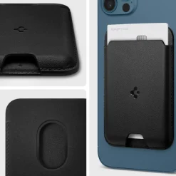 PORTFEL MAGSAFE SPIGEN VALENTINUS UNIWERSALNY CARD HOLDER CZARNY
