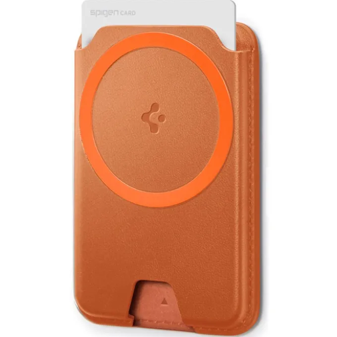PORTFEL MAGSAFE SPIGEN VALENTINUS MAGFIT+ UNIWERSALNY METALLIC ORANGE
