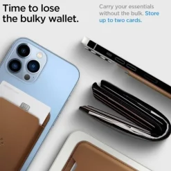 PORTFEL MAGSAFE SPIGEN VALENTINUS UNIWERSALNY CARD HOLDER BRĄZOWY