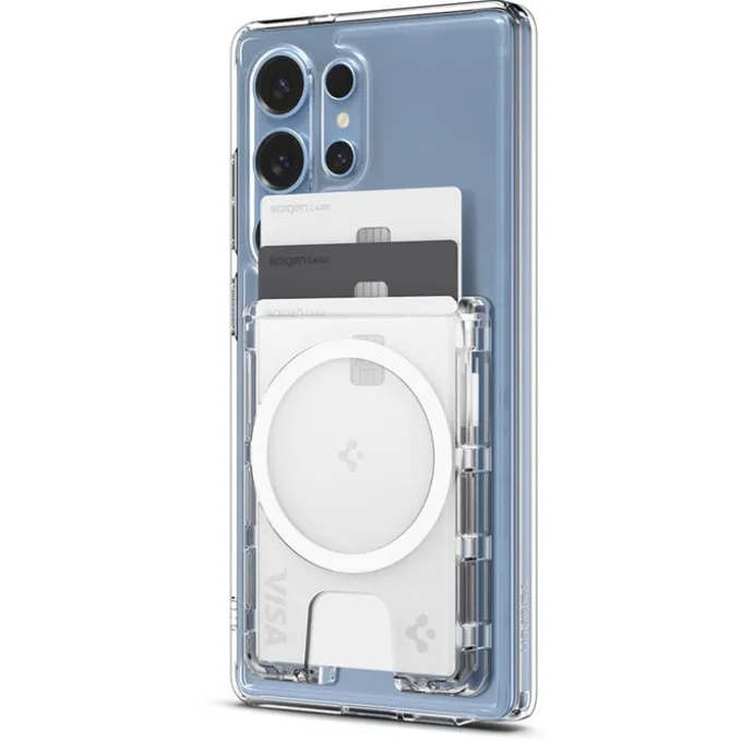 PORTFEL SPIGEN SAMSUNG GALAXY S25 SERIES ULTRA HYBRID WALLET MAGSAFE+ CRYSTAL CLEAR