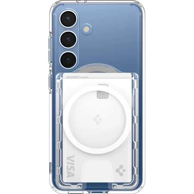 PORTFEL SPIGEN SAMSUNG GALAXY S25 SERIES ULTRA HYBRID WALLET MAGSAFE+ CRYSTAL CLEAR