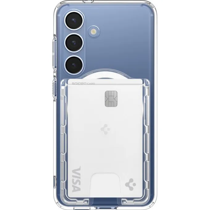 PORTFEL SPIGEN SAMSUNG GALAXY S25 SERIES ULTRA HYBRID WALLET MAGSAFE CRYSTAL CLEAR