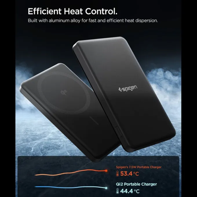 POWERBANK MAGAFE SPIGEN EA2205MQ ESSENTIAL 5000MAH 22.5W QI2 CZARNY