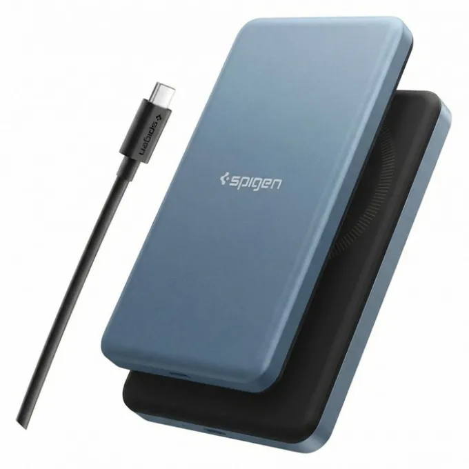 POWERBANK SPIGEN EA2205MQ ESSENTIAL MAGSAFE 5000MAH 22.5W QI2 TEAL BLUE