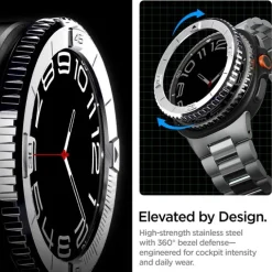 RAMKA SPIGEN SAMSUNG GALAXY WATCH 8 CLASSIC 46MM BEZEL TUNE PILOT SILVER