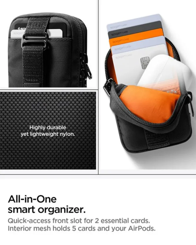 SASZETKA MAGSAFE SPIGEN PORTABLE ORGANIZER POUCH TINTAPZIP MAGSAFE BLACK