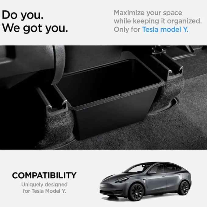 SCHOWEK SPIGEN TESLA MODEL Y REAR UNDER AIR OUTLET STORAGE BOX BLACK
