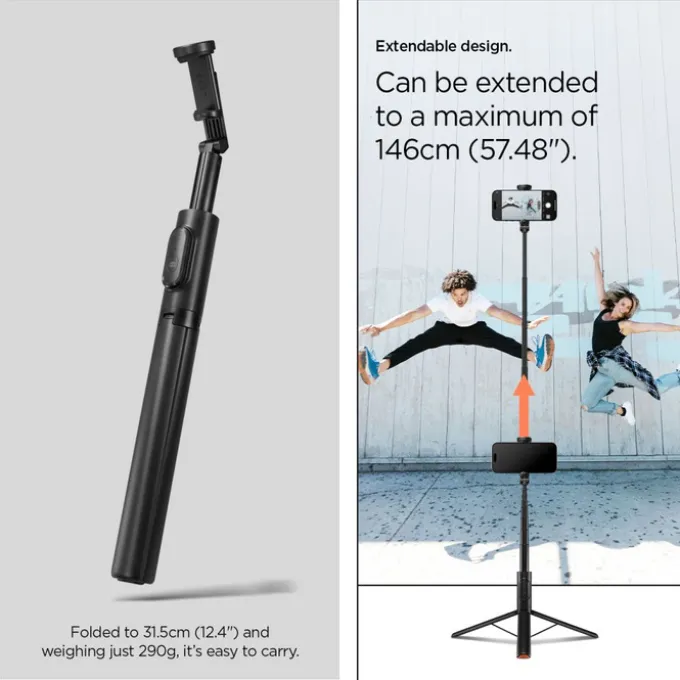 SELFIE STICK SPIGEN S541W BLUETOOTH TRIPOD BLACK