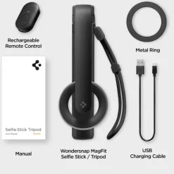 SELFIE STICK SPIGEN S571W MAGSAFE BLUETOOTH STATYW CZARNY