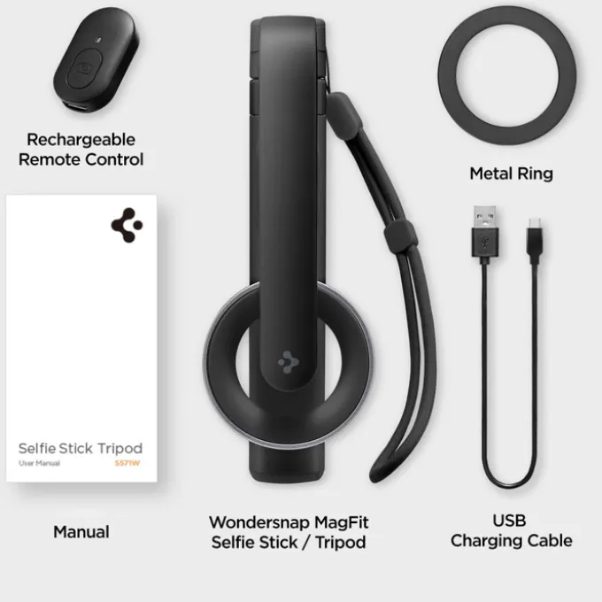 SELFIE STICK SPIGEN S571W MAGSAFE BLUETOOTH STATYW CZARNY