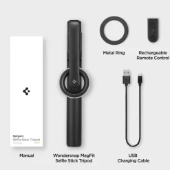 SELFIE STICK SPIGEN S580W MAGSAFE BLUETOOTH STATYW CZARNY