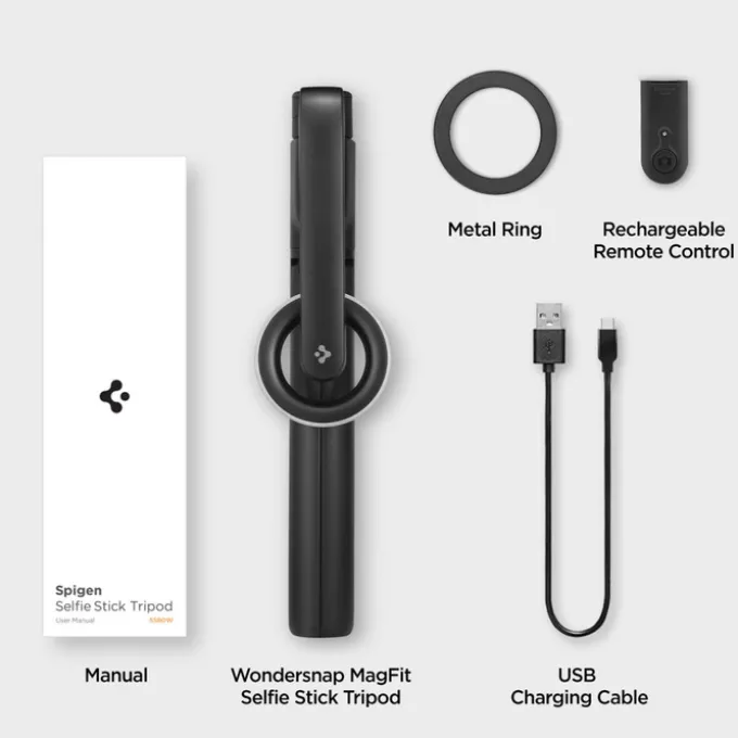 SELFIE STICK SPIGEN S580W MAGSAFE BLUETOOTH STATYW CZARNY